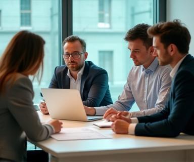 Team consultation and quotation session with client